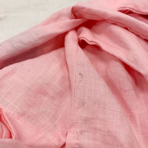 NWT BlankNYC XS 100% linen pink cropped button down shirt - Picture 10 of 11